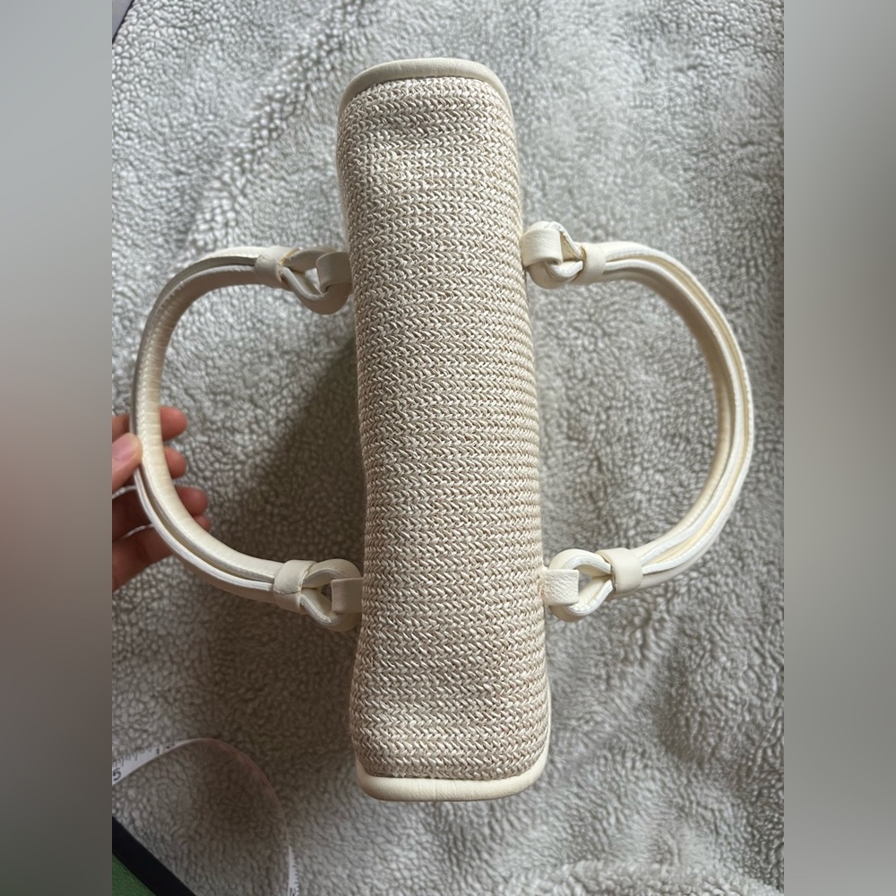 SOLDSOLDSOLDMaryam Nassir Zadeh Lune bag in cream leather and fabric - Picture 8 of 16